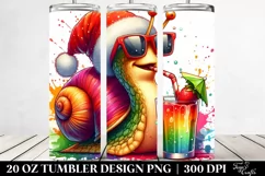 Colorful Snail Sipping | 20 oz Tumbler Product Image 2