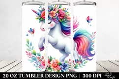 Cute Jumping Unicorn | 20 oz Tumbler Product Image 2