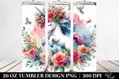 Cute Jumping Unicorn | 20 oz Tumbler Product Image 2