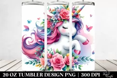 Cute Jumping Unicorn | 20 oz Tumbler Product Image 2