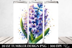 20 Oz Tumbler Sublimation | Hyacinth with Golden Insertions Product Image 2