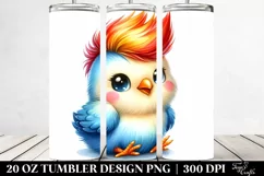 Vibrant Baby Chick Drawing | 20 oz Tumbler Product Image 2
