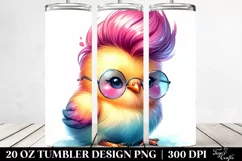 Vibrant Baby Chick Drawing | 20 oz Tumbler Product Image 2