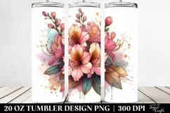 Wooden Rhododendron, Transparent 20 Oz Tumbler Product Image 2