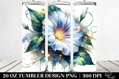20 Oz Tumbler Sublimation | Morning Glory with Golden Product Image 2