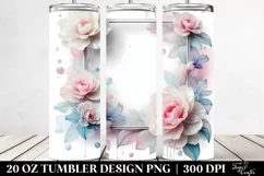 Glossy Peonies, Transparent 20 Oz Tumbler Product Image 2