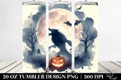 Vintage Halloween with Werewolf | 20 oz Tumbler Product Image 2