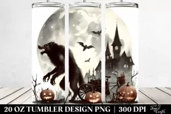 Vintage Halloween with Werewolf | 20 oz Tumbler Product Image 2