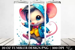 Vibrant Baby Mouse Drawing | 20 oz Tumbler Product Image 2