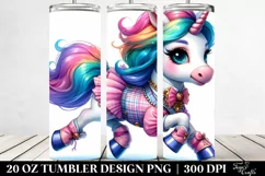 Cute Running Unicorn | 20 oz Tumbler Product Image 2