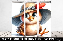 Funny Chicken Sun Hat Tumbler | 20 Oz Tumbler Product Image 2