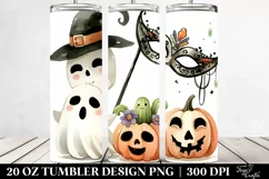 Funny Masquerade Clipart, High-Res 20 Oz Tumbler Product Image 2