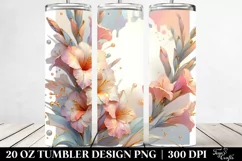 Stained Gladiolus, Transparent 20 Oz Tumbler Product Image 2