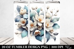 20 Oz Tumbler Sublimation | Colorful Jasmine with Metalic Product Image 2