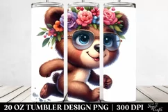 Cute Baby Bear with Cool Haircut and Expressive Face Product Image 2