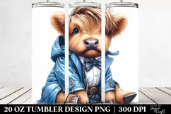 Cool Highland Cow 20 Oz Tumbler Product Image 2