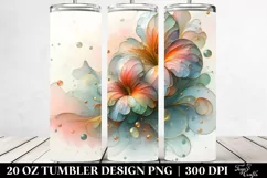 Abstract Pastel Glossy Nasturtium made of 20 Oz Tumbler Product Image 2