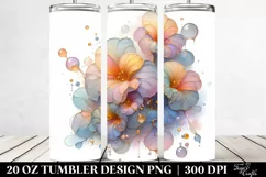 Abstract Pastel Glossy Nasturtium made of 20 Oz Tumbler Product Image 2