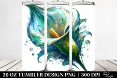 20 Oz Tumbler Sublimation | Shimmery Calla Lily Product Image 1