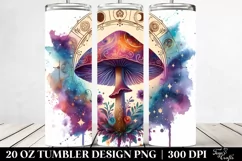 Magical Celestial Mushroom Clipart 20 Oz Tumbler Product Image 2