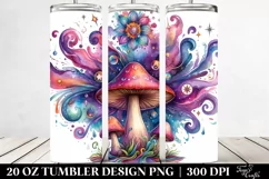 Magical Celestial Mushroom Clipart 20 Oz Tumbler Product Image 2
