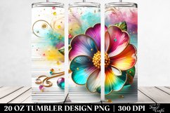 Colorful Wooden Primrose Tumbler Design Product Image 2