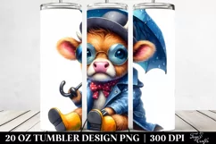 Sitting Baby Cow 20 Oz Tumbler Product Image 2