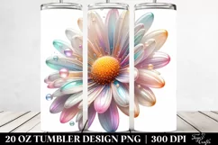Detailed Pastel Shiny Daisy Tumbler Product Image 2