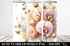 Wooden Stained Sweet Pea Clipart 20 Oz Tumbler Product Image 2