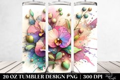 Sweet Pea Stained Clipart 20 Oz Tumbler Product Image 2