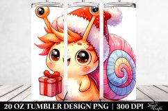 Cute Baby Snail with Santa Hat, Sublimation Clipart Product Image 2