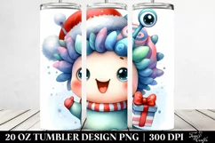 Cute Baby Snail with Santa Hat, Sublimation Clipart Product Image 2