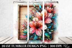 Abstract Pastel Wooden Azalea Tumbler Product Image 2