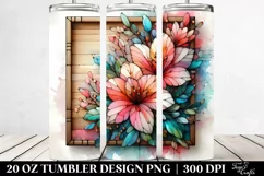 Abstract Pastel Wooden Azalea Tumbler Product Image 2