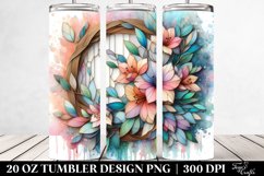 Abstract Pastel Wooden Azalea Tumbler Product Image 2