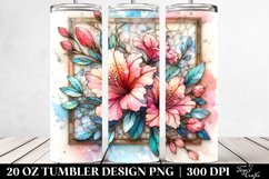 Abstract Pastel Wooden Azalea Tumbler Product Image 2