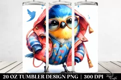 Quirky Bird with Sunglasses 20 Oz Tumbler Product Image 2