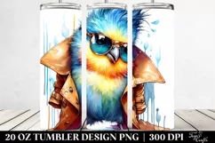 Quirky Bird with Sunglasses 20 Oz Tumbler Product Image 2
