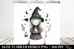 Boho Witch Watercolor Tumbler | 20 oz Tumbler Product Image 2