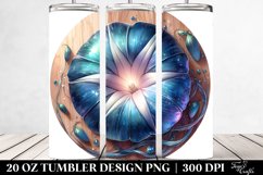 Shiny Morning Glory on Wood | 20 Oz Tumbler Product Image 2