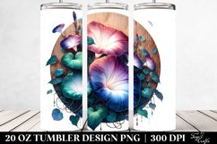 Shiny Morning Glory on Wood | 20 Oz Tumbler Product Image 2