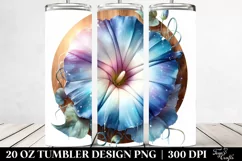 Shiny Morning Glory on Wood | 20 Oz Tumbler Product Image 2