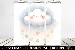 Cloud with Snowflakes Pastel Digital Painting | 20 oz Product Image 2