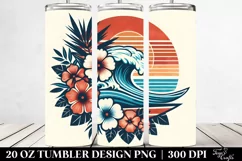 Retro Tropical Flower Surf Tumbler Product Image 2