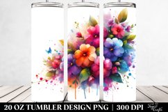 Vibrant Impatiens Bouquet | 20 Oz Tumbler Product Image 2