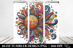 Abstract Colorful Whimsical Sun | 20 Oz Tumbler Product Image 2