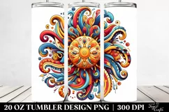 Abstract Colorful Whimsical Sun | 20 Oz Tumbler Product Image 2