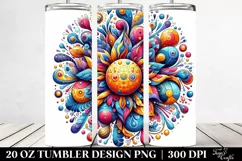 Abstract Colorful Whimsical Sun | 20 Oz Tumbler Product Image 2