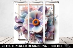 Abstract Glossy Anemone Clipart 20 Oz Tumbler Product Image 2
