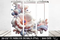 Abstract Anemone Watercolor 20 Oz Tumbler Product Image 2